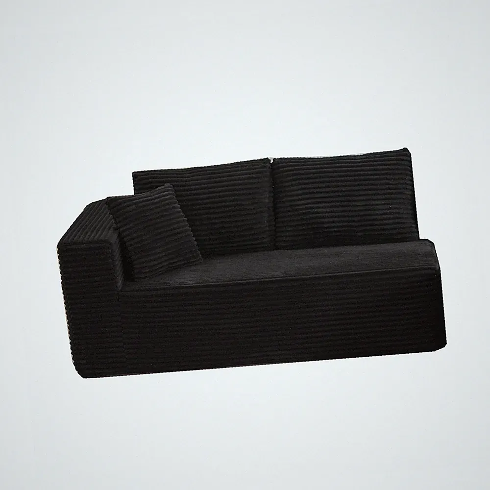 Plush L-Shaped Couch - No Assembly Needed, Perfect for Living Rooms & Apartments