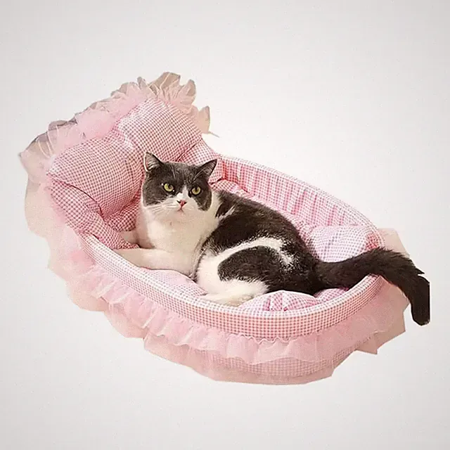 Plush Princess Pet Sofa Bed for Cats & Small Dogs