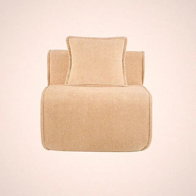 Plush Single Sofa with Matching Cushion Living Room Bedroom Decor
