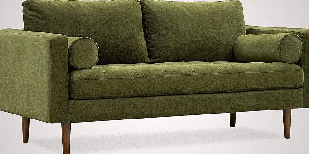 Poly & BARK Napa 72" Modern Mid-Century Feather down Apartment Sofa in Distresse