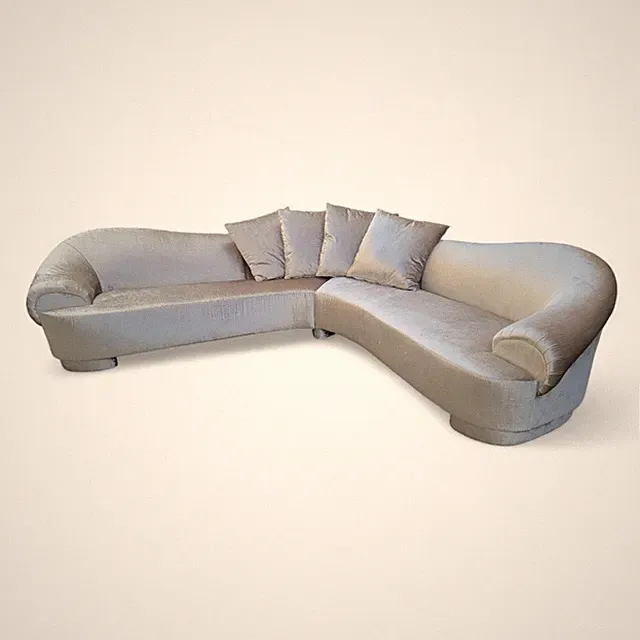 Postmodern Sectional Sofa By Carsons Newly Reupholstered