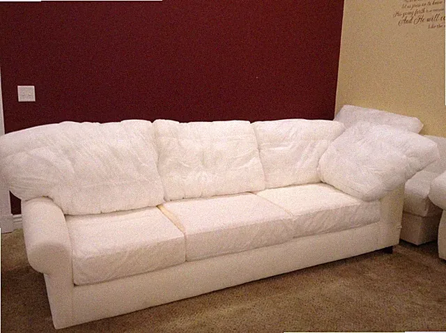 Pottery Barn Basic Couch LEFT ARM RETURN Sofa Sectional no slipcover DOWN