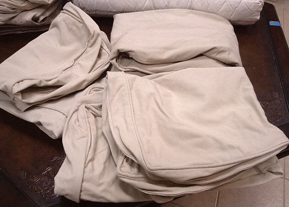 Pottery Barn Basic sectional ARMLESS L/s Stone Twill SLIPCOVER ONLY 1 wrong back