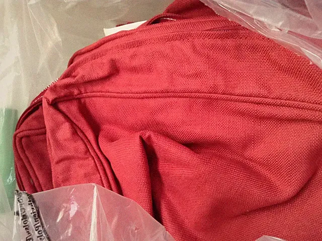Pottery Barn Basic Sectional Left Arm Sleeper Loveseat SLIPCOVER Cranberry Linen