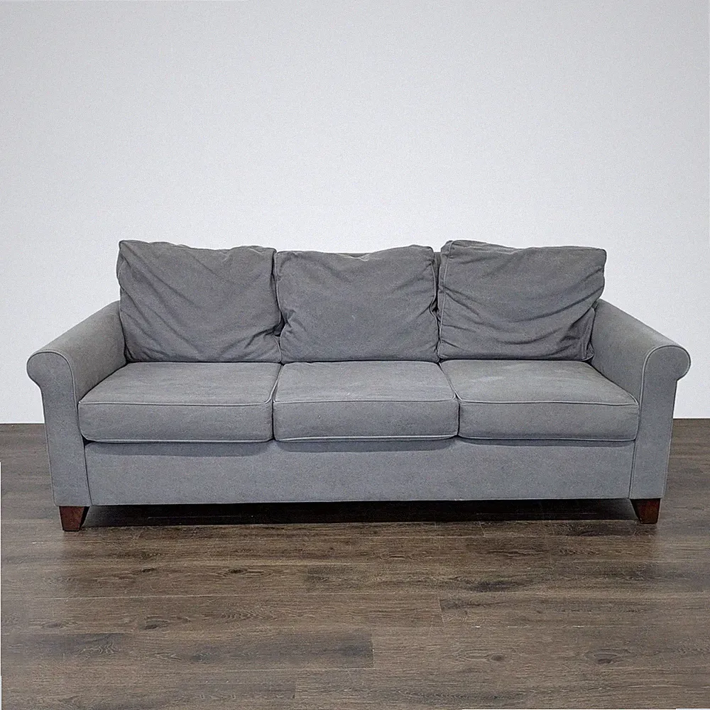 Pottery Barn Cameron 3-Seat Gray Sofa - Comfortable & Stylish