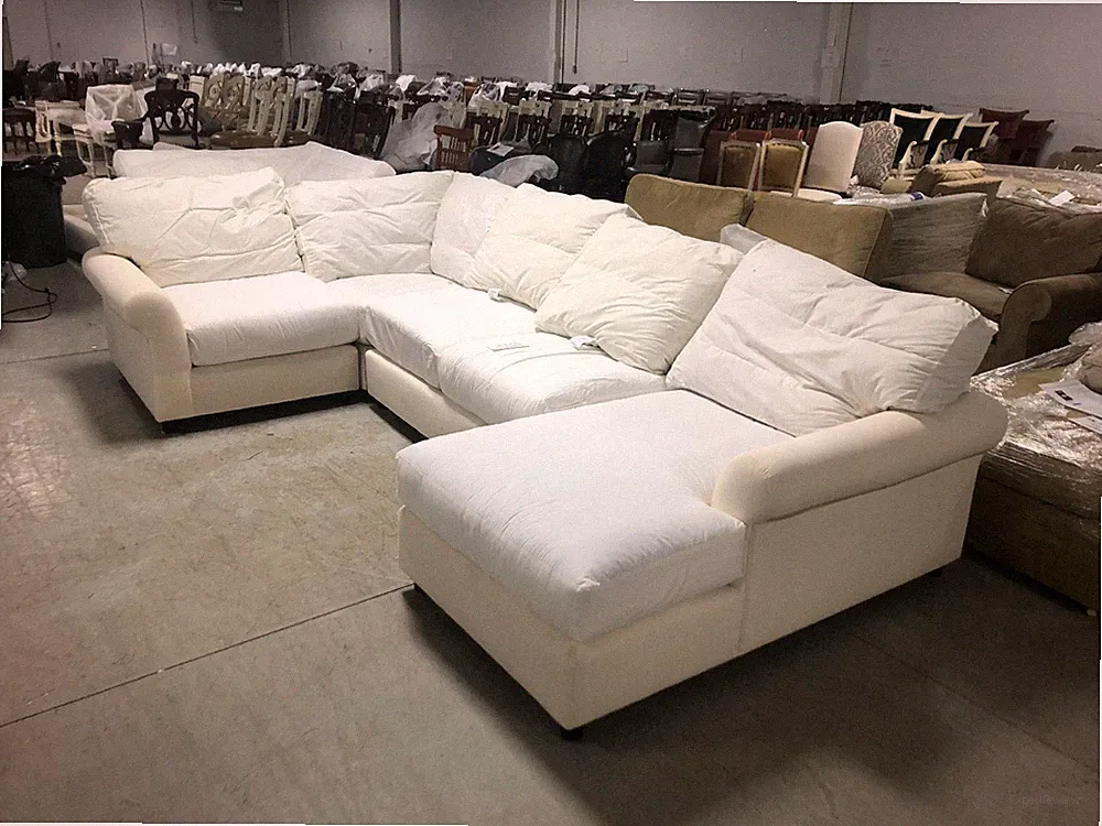 Pottery Barn Comfort RollArm Sectional Chaise Chair Loveseat Corner No Slipcover