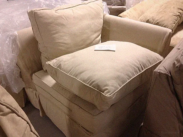 Pottery Barn Comfort Sofa Sectional CORNER BOX slipcover Honey Canvas
