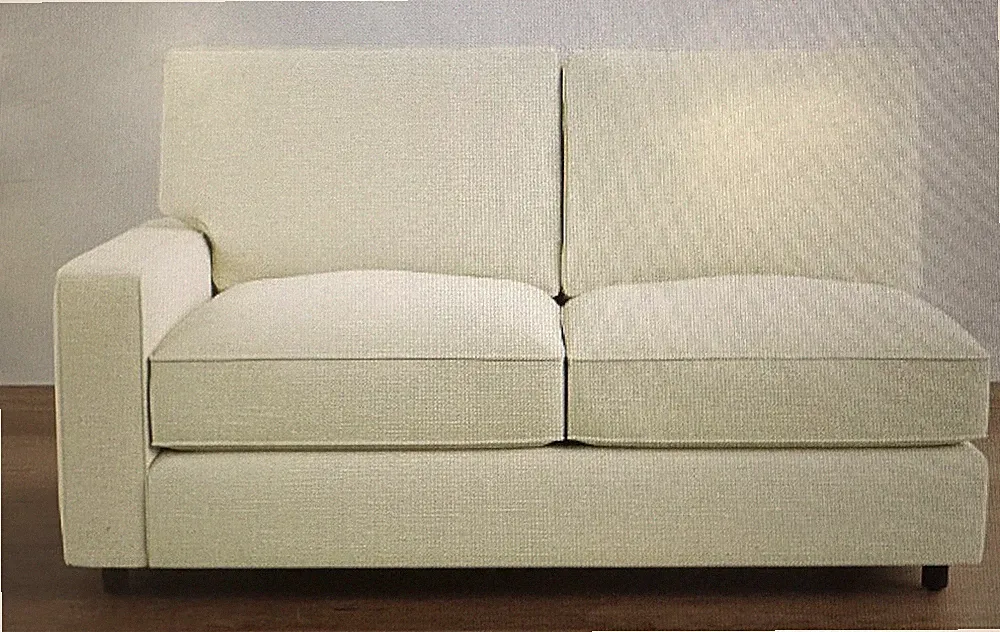 Pottery Barn Comfort Square arm Sectional sofa slipcover White Slub performance