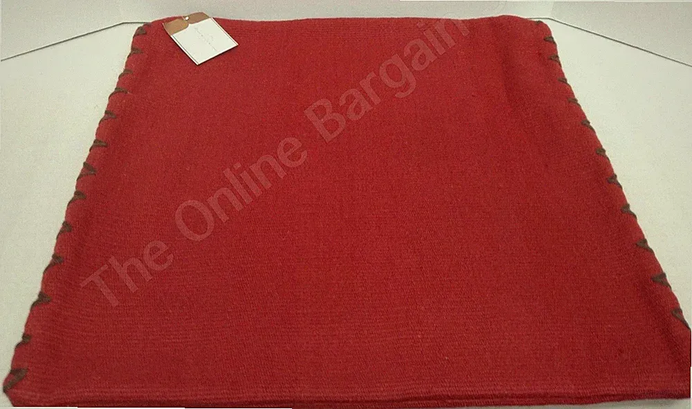 Pottery Barn Dhurrie Sham bed sofa chair throw Pillow Cover 100% Wool Cherry red