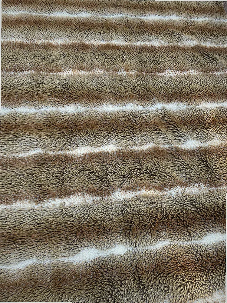 Pottery Barn Faux Fur Leopard Animal Print Blanket Throw Bed Sofa 50” x 60"