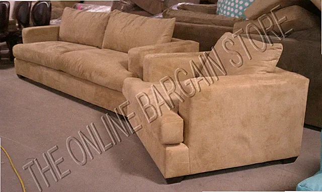 Pottery Barn Hampton Sofa Couch & arm Chair oat everyday suede upholstered 2pc