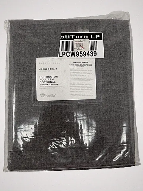 Pottery Barn Huntington Roll Arm Corner Sectional Chair Cover_Slate_New_TB