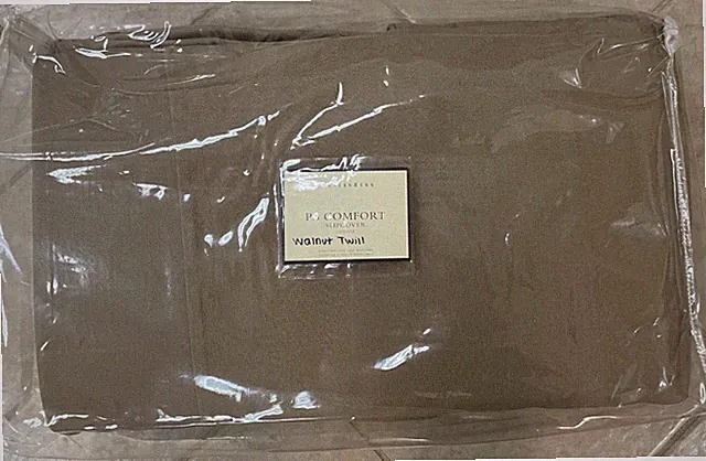 Pottery Barn PB Comfort Sectional SLIPCOVER Right Arm Loveseat roll Walnut Twill