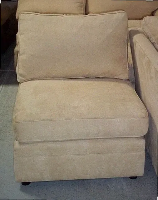 Pottery Barn Pearce Couch Sofa Sectional ARMLESS CHAIR camel everyday suede