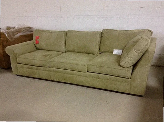 Pottery Barn Pearce Couch Sofa Sectional Jade Stone Everyday Suede Left Sofa