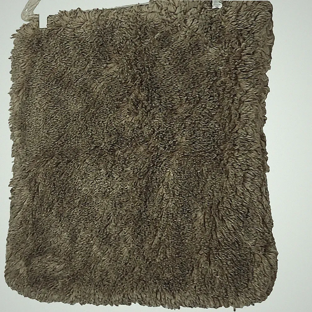 Pottery Barn Pillow Cover 18" Plush Faux Fur Bed Sofa Throw Chair Taupe Gray