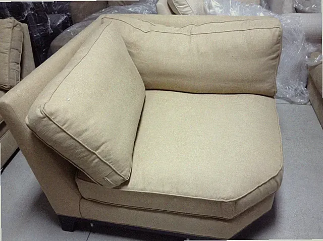 Pottery Barn Seabury Couch Sectional Sofa Caramel Basket Weave WEDGE corner