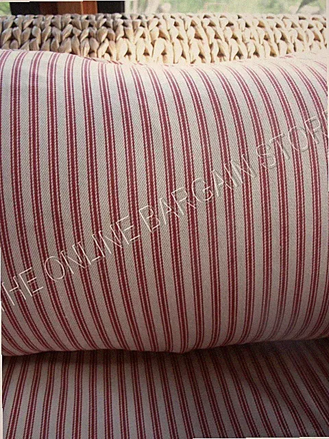 Pottery Barn Seagrass sectional sofa CHAIR back Cushion COVER RED stripe 22.5X13
