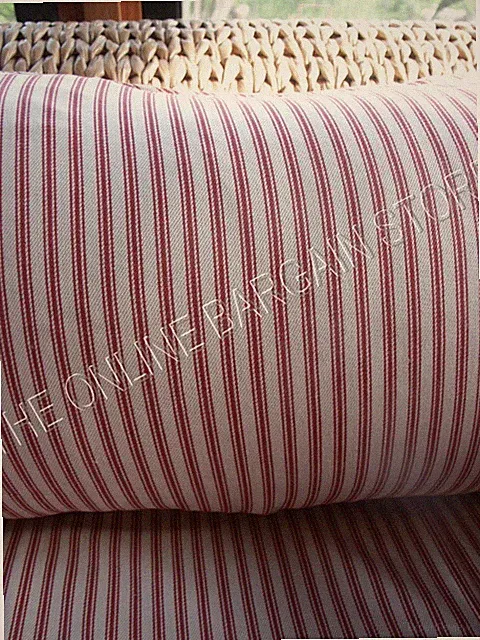 Pottery Barn Seagrass sectional sofa CHAIR PILLOW SLIPCOVER RED stripe 26X13