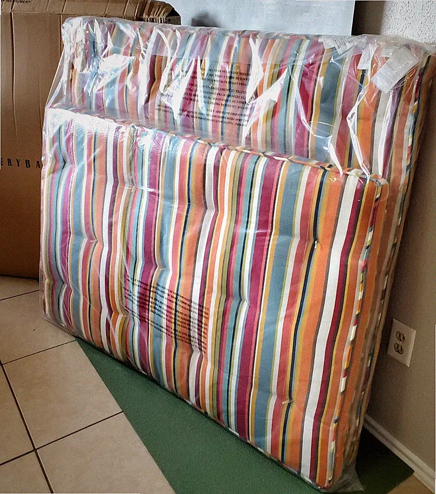 Pottery Barn TUFTED DOUBLE CHAISE Furniture Cushions MultiColor Stripes 52"X83"