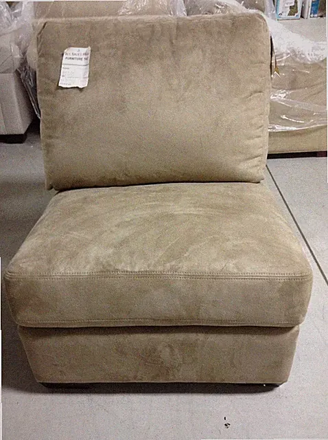 Pottery Barn Ultimate Couch Sofa Sectional ARMLESS CHAIR everyday suede wheat