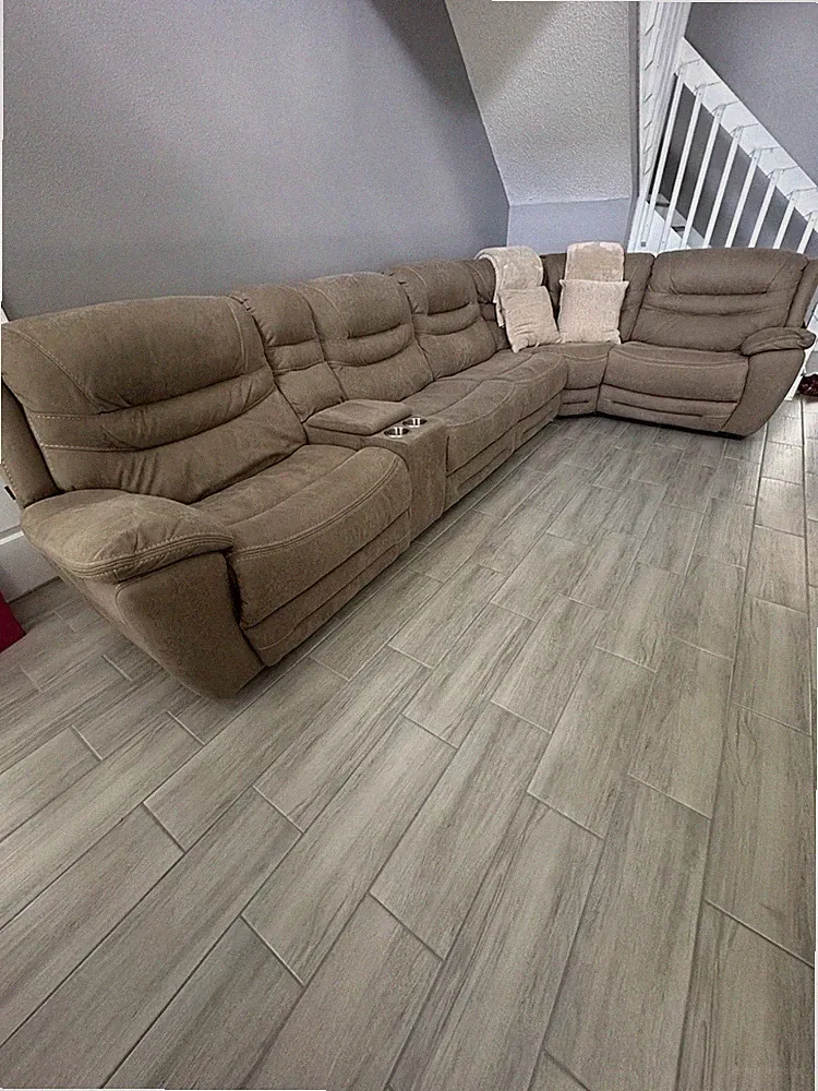 Power Reclining Sectional with 6PC + 3 power recliners - non smoking house!