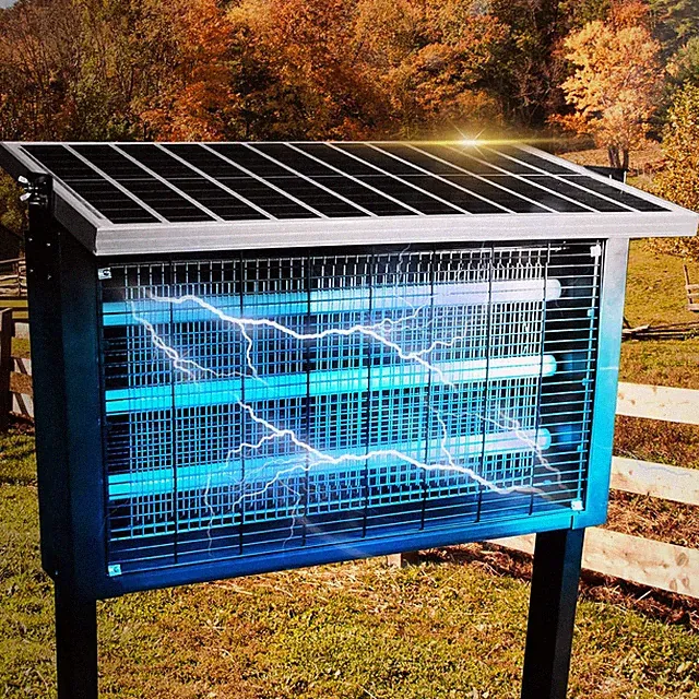 Powerful Super Large Solar Bug Zapper Outdoor for 8000 Sq.Ft, Rechargeable Solar