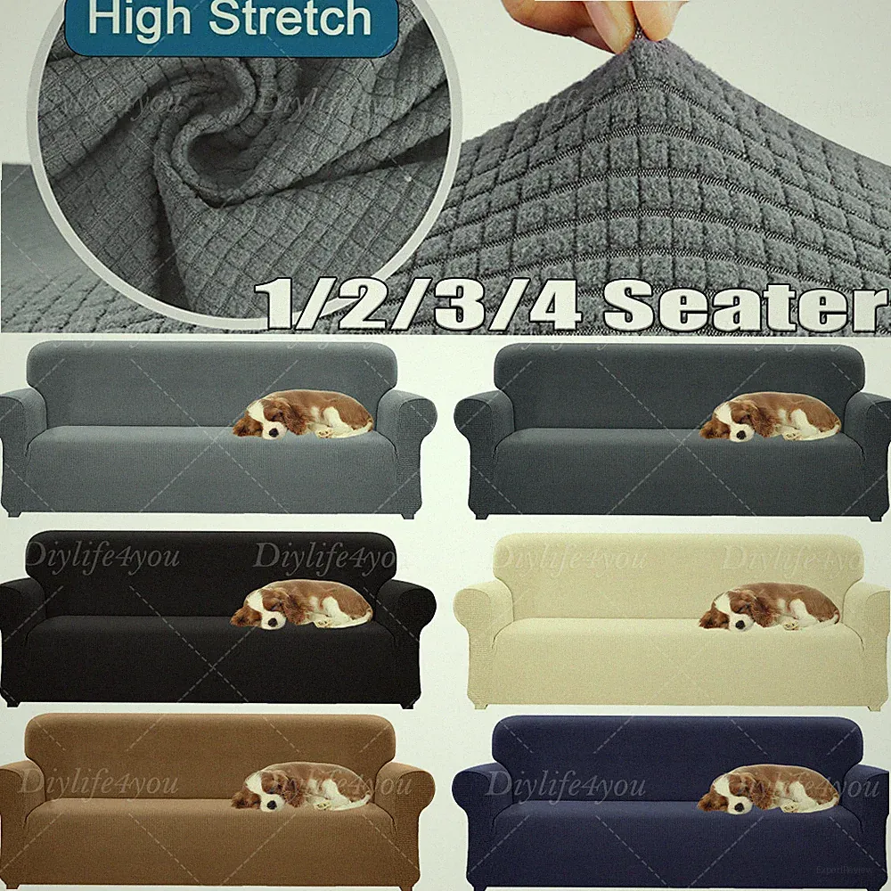 PREMIUM 1/2/3/4 Seater Elastic STRETCH SOFA COVERS Slipcover Protector Settee