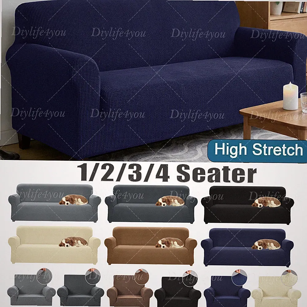 PREMIUM 1/2/3/4 Seater SOFA COVERS Slipcover Elastic STRETCH Protector Settee