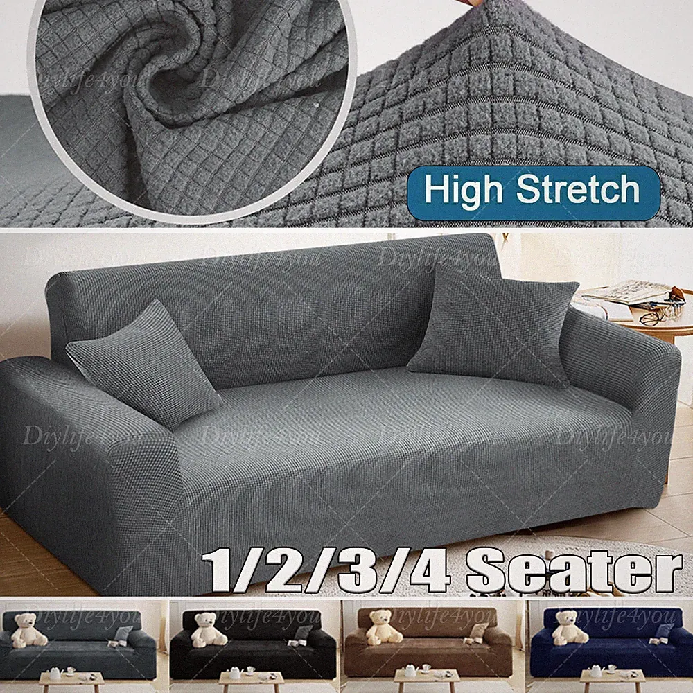 PREMIUM Elastic STRETCH 1/2/3/4 Seater SOFA COVERS Slipcover Protector Settee