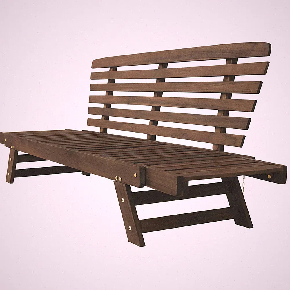 Premium Hardwood Outdoor Daybed Sofa Adjustable Chaise Lounge Water Resistant