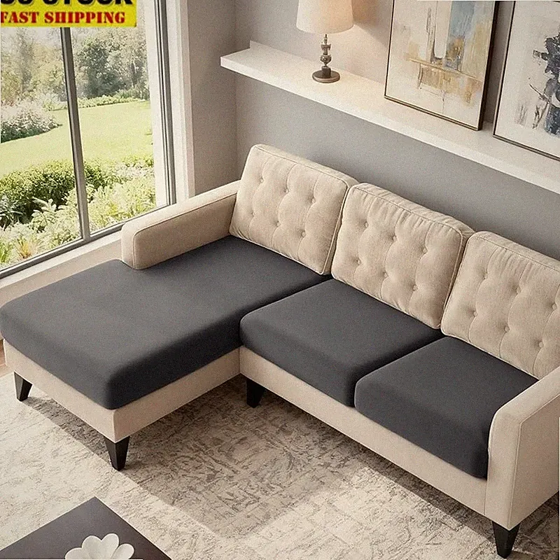 Premium L Shaped Sofa Sectional Covers Set Easy Care Anti-Wrinkle Washable New