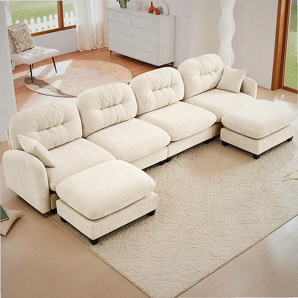 Premium Modular Sectional sofa Cloud Couch Ottoman Tufted Cushion Back