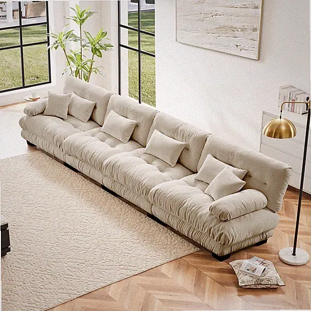Premium Sectional Sofa Modular Deep Seat Sofa Couch Chenille Upholstered