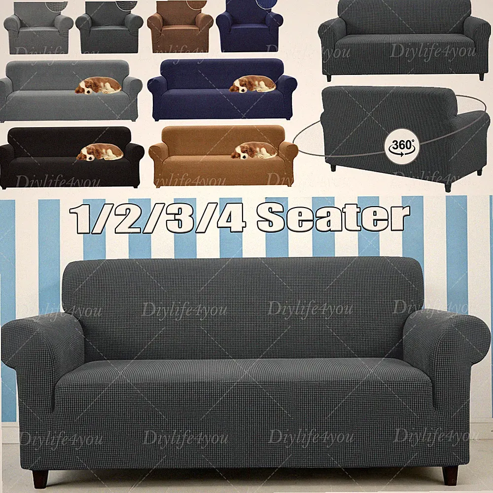 PREMIUM SOFA COVERS Slipcover Elastic STRETCH Protector Settee 1/2/3/4 Seater