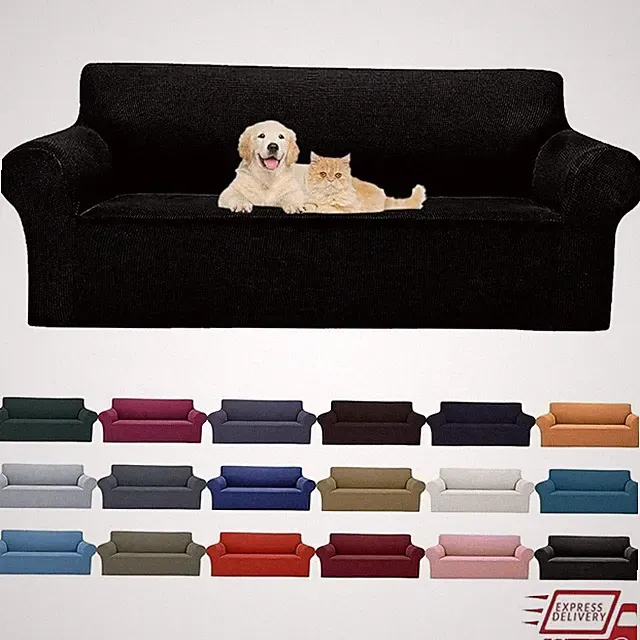 Premium Stretch Sofa Cover Soft Durable Fabric Easy Install Various Colors New