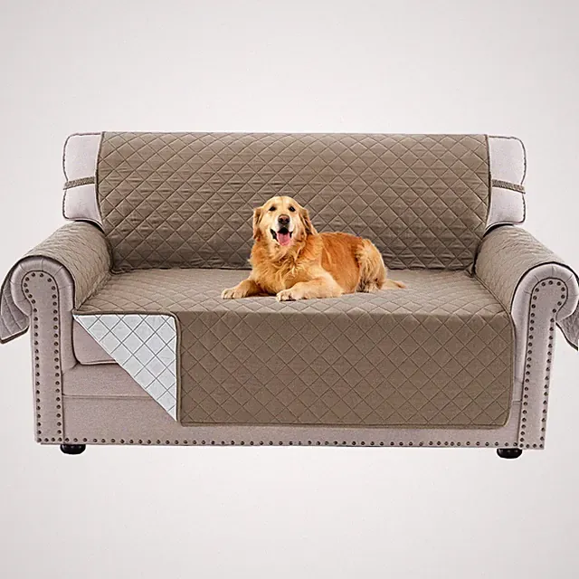 PrinceDeco Reversible Couch Cover 2 Cushion Couch, Soft Loveseat Sofa Cover