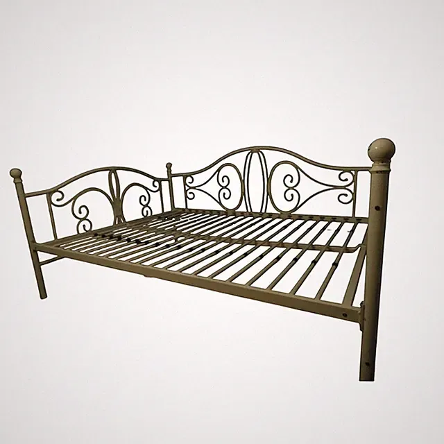 Princess Scroll Metal Daybed w/ Unused Twin Trundle | VGC White Frame