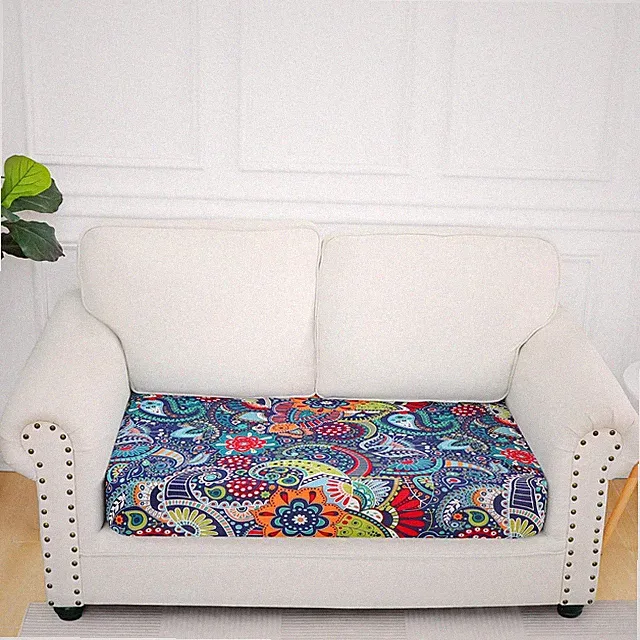 Printed Couch Cushion Covers, Stretch Soft Couch Covers for Sofa, Washable No...