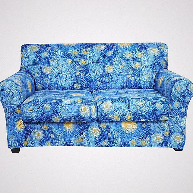 Printed elastic armchair cover, individual sofa cushion cover, home decor