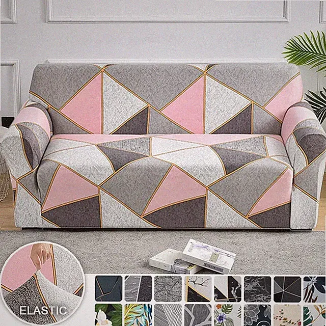 Printed Stretch Couch Cover Chaise Sofa Cover Slipcover 1/2/3/4 Seats Removable