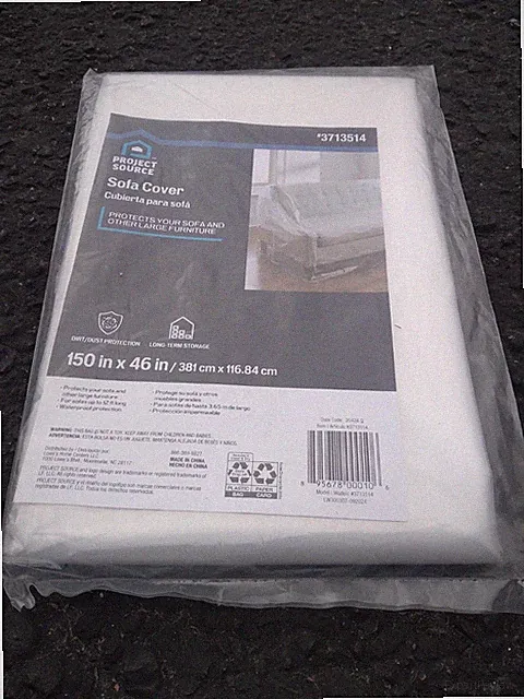 Project Source Plastic Sofa Cover Clear 150 x 46