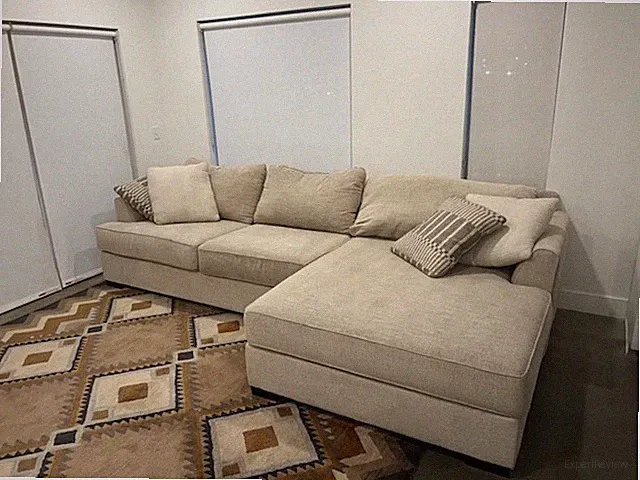 Provo, Utah - Gently Used Beige Sectional Sofa with Chaise - 132 in length