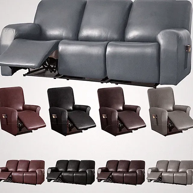 PU Leather Recliner Sofa Covers Waterproof Stretch Slipcover Furniture Protector