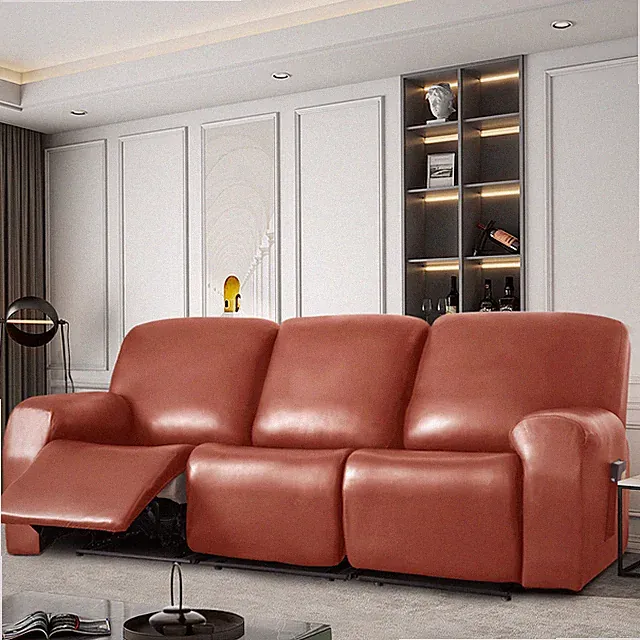 PU Leather Recliner Sofa Covers Waterproof Stretch Slipcover Furniture Protector