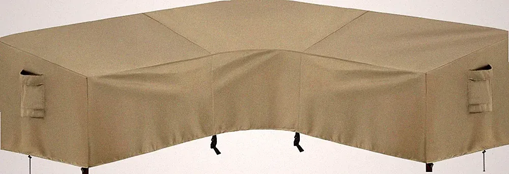 PureFit Outdoor Sectional Sofa Cover Waterproof V Shaped Patio Furniture Cove...