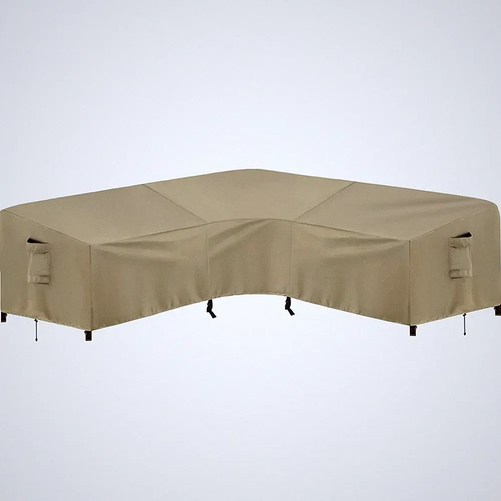 PureFit Outdoor Sectional Sofa Cover Waterproof V Shaped Patio Furniture Cove...