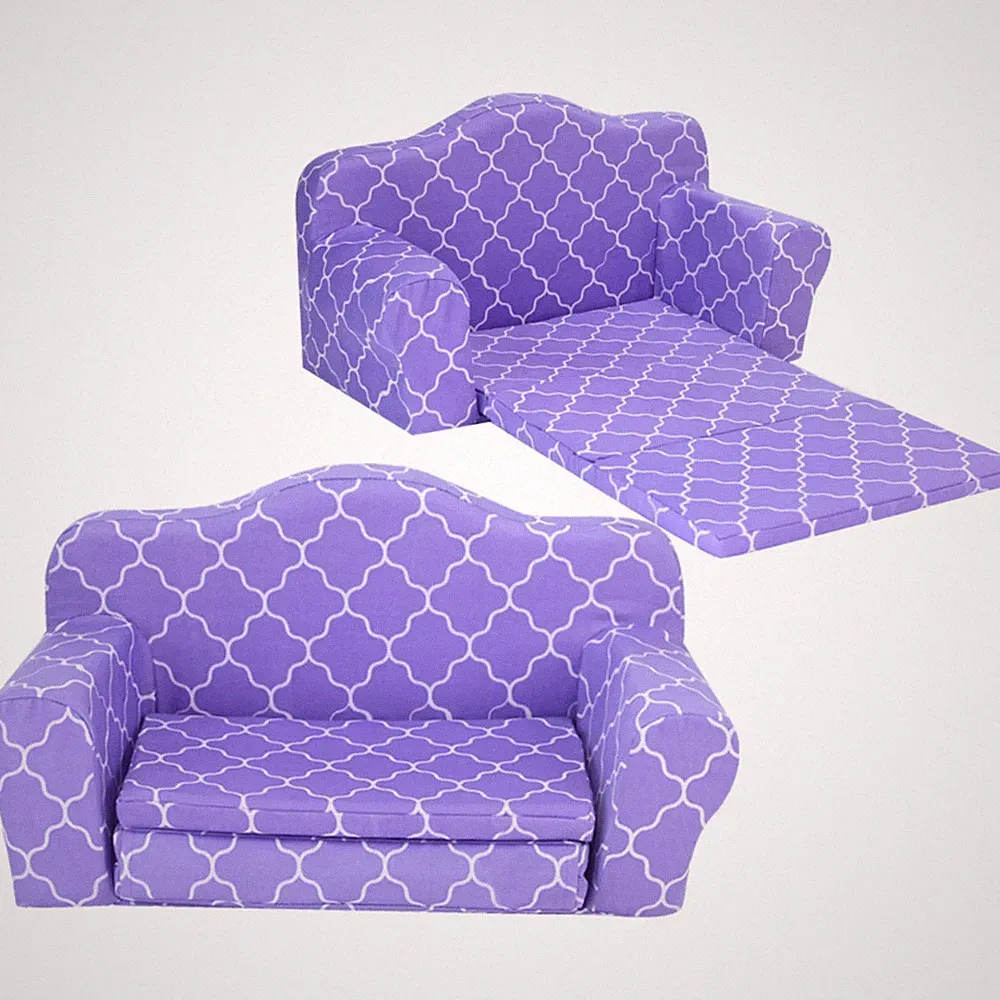 Purple Moroccan Print Sofa Bed Fits 18" American Girl Doll Furniture Accessories