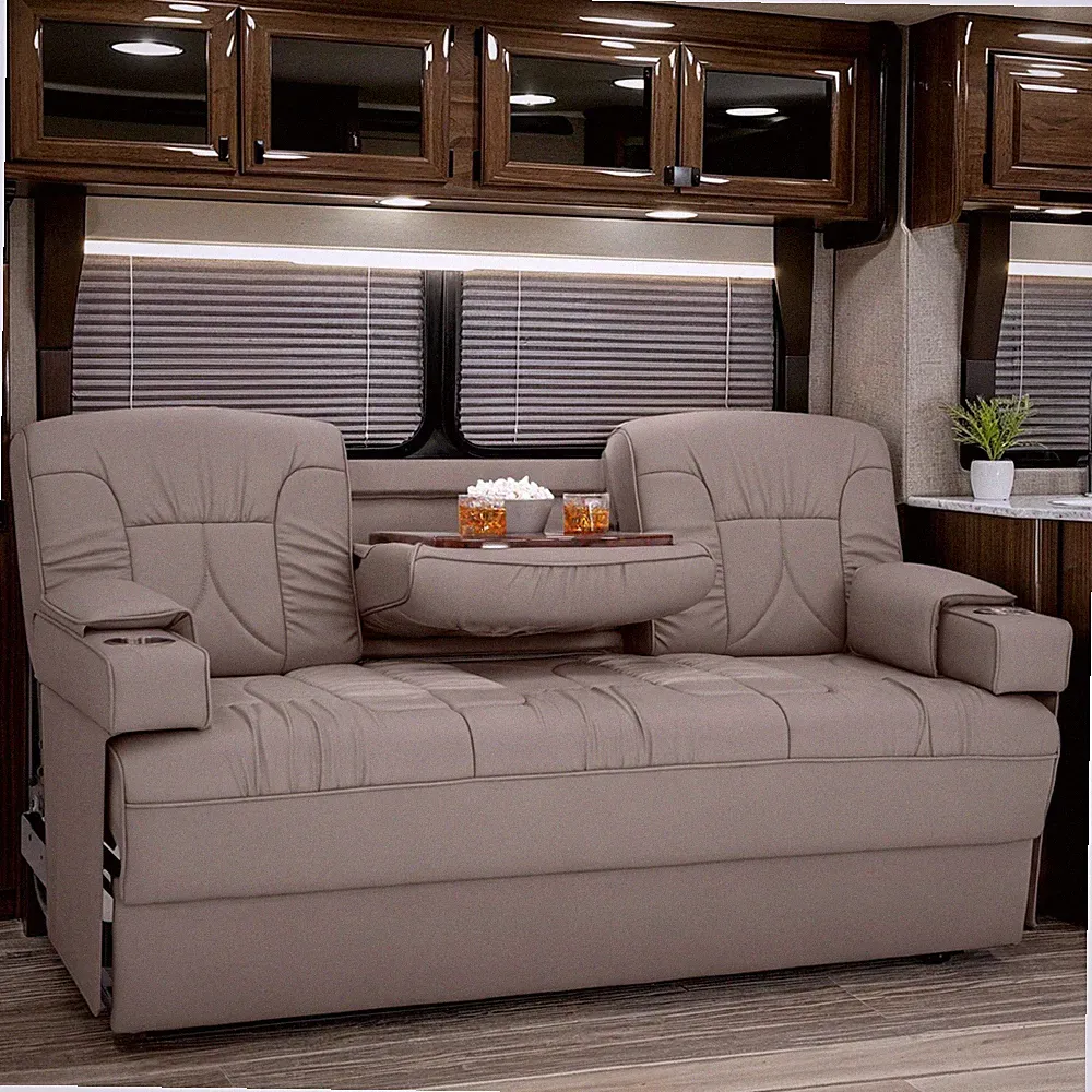 Qualitex De Leon SL with Console RV Sofa Bed, 68" Wide, Lt. Antelope