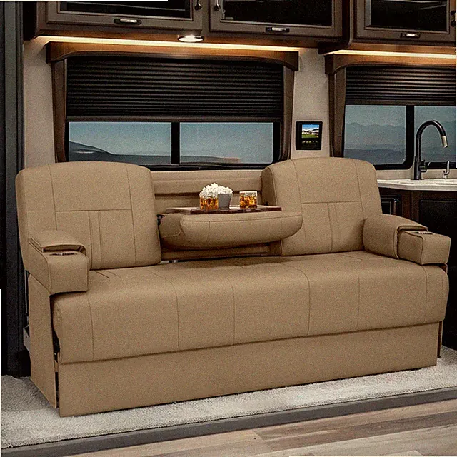 Qualitex Ethos SL with Console RV Sofa Bed, 68" Wide, Lt. Sand